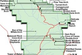 Arches National Park - Layout map