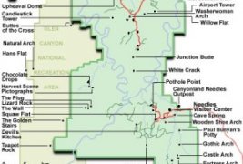 Canyonlands NP & Glen Canyon - Map