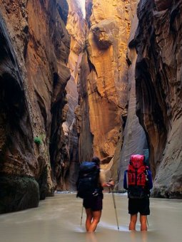 Photo: Hikers on the Virgin River