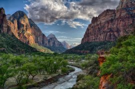 red rocks and river