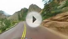 Hwy 9 Zion National Park in November by Motorcycle
