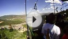 Park City Utah - the smaller of the 2 zip lines during the
