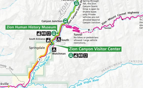 Zion National Park hiking trails map